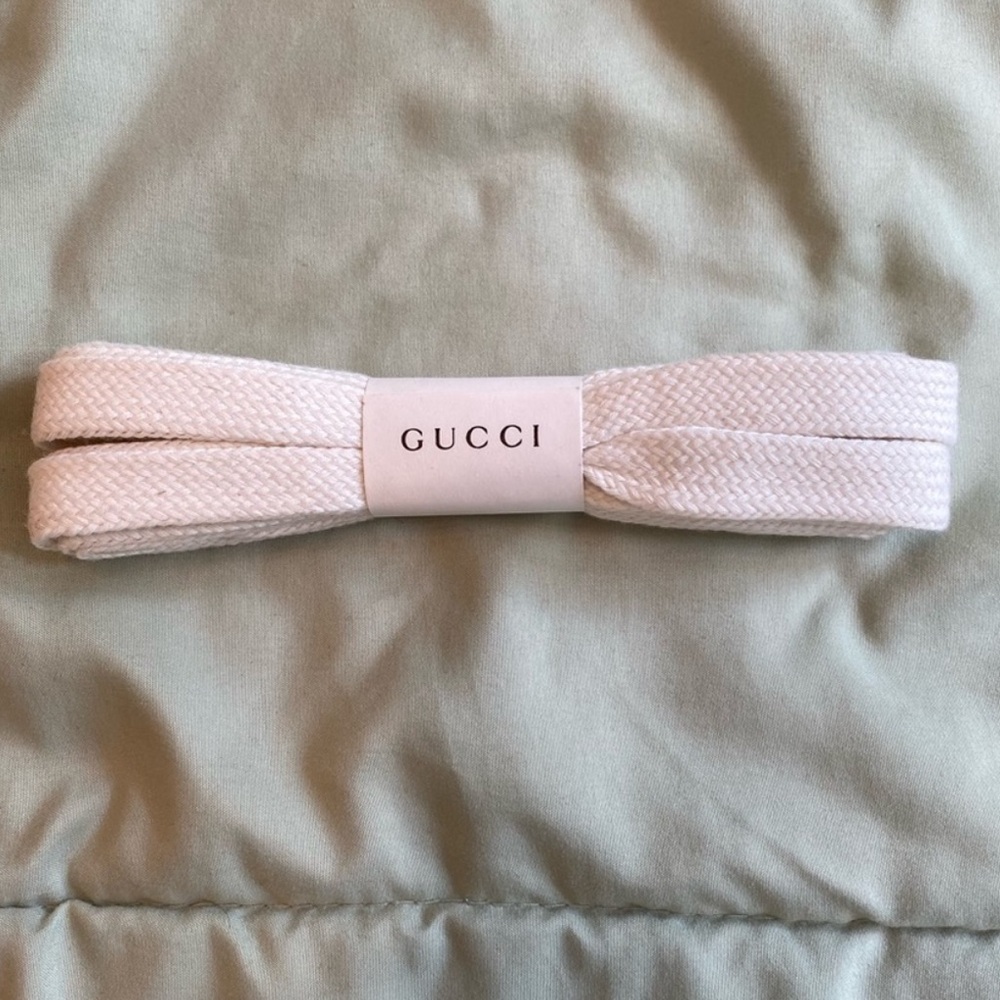 Gucci cream shoelaces